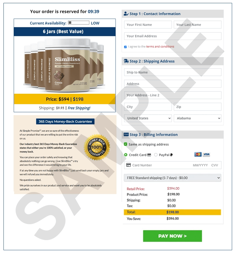 SlimBliss official website